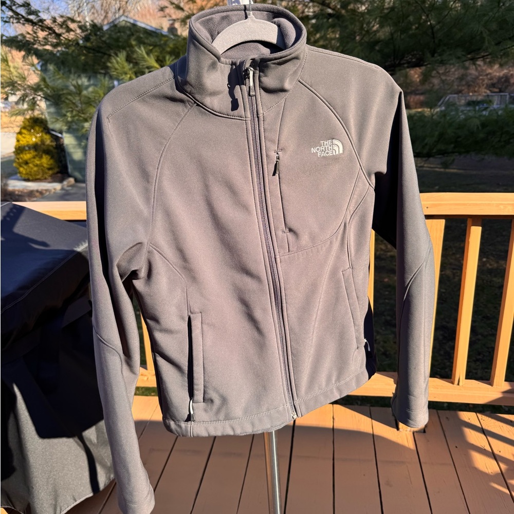 North Face Women’s Gray Apex Softshell Warm Zip Up Jacket Size Small Petite - Picture 4 of 16